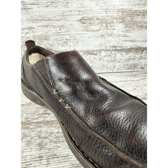 Men\'s UGG Australia Brown Leather Slip On Loafers Sz 13 S/N 3034 main image 6